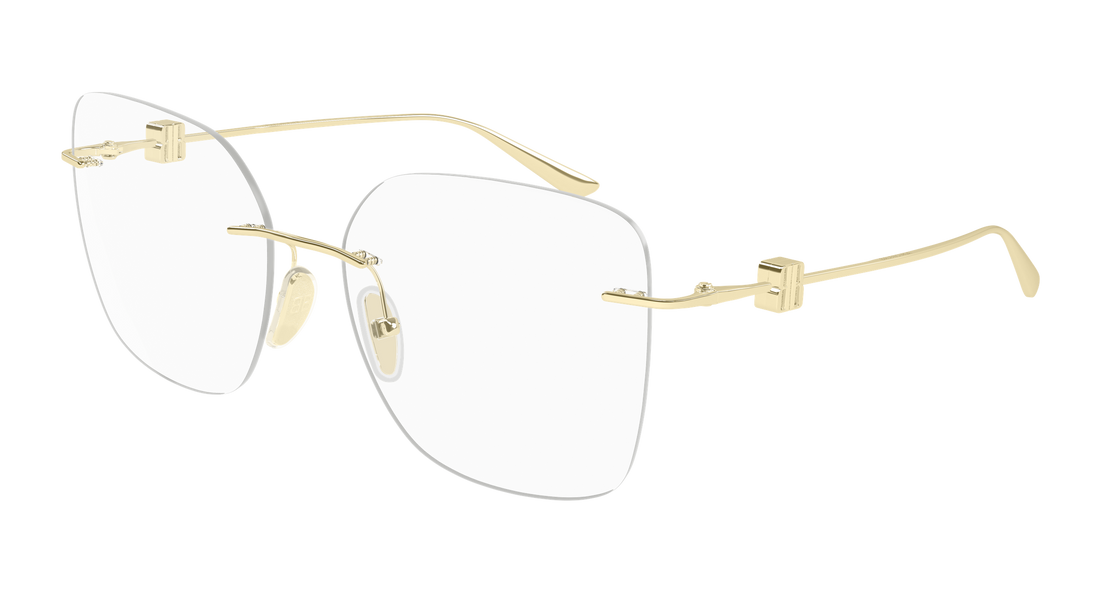 Lunettes de vue balenciaga bb0537o 003 dorado rectangular / squared femenino taille 58mm - Vue principale