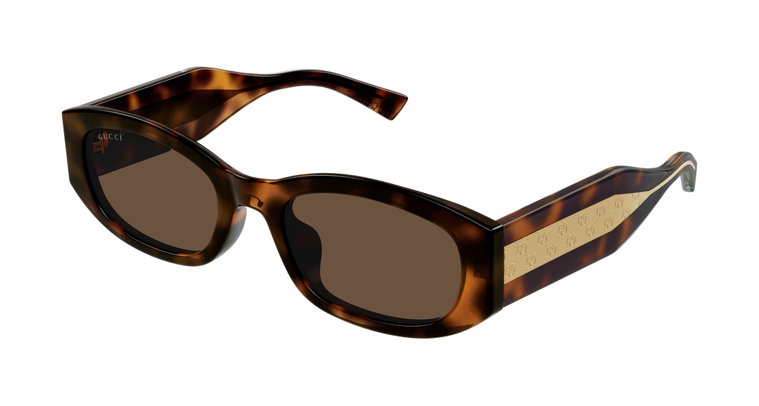 Occhiali da sole gucci gg2068sa 002 havana rectangular / squared femenino taglia 55mm - Vista principale