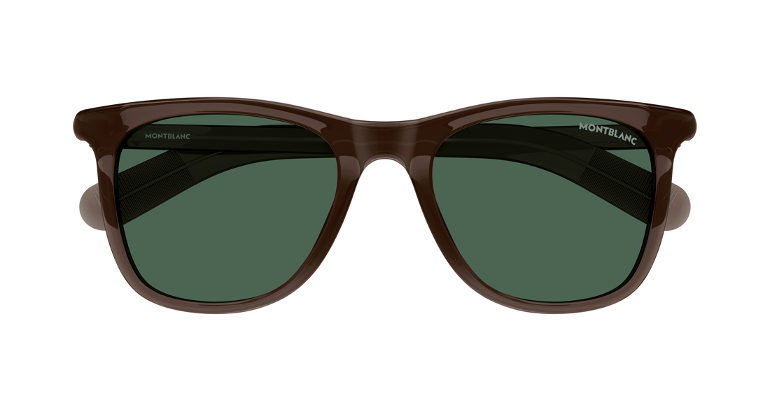 Óculos de sol montblanc mb0496s 002 marron rectangular / squared masculino tamanho 52mm - Vista de detalhe