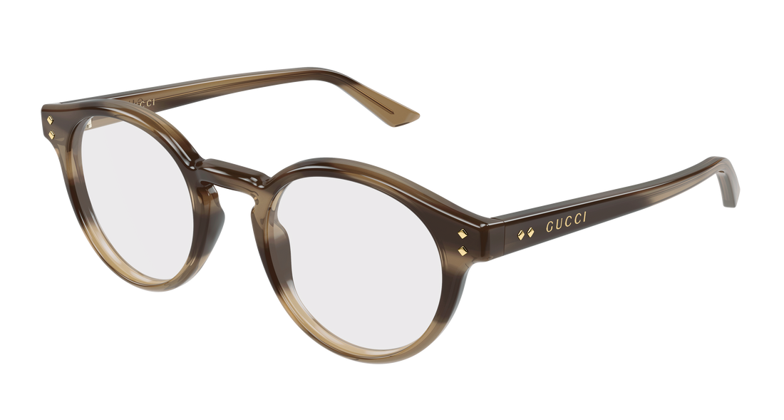 Occhiali da vista gucci gg2133o 004 havana round/oval/panthos masculino taglia 48mm - Vista principale