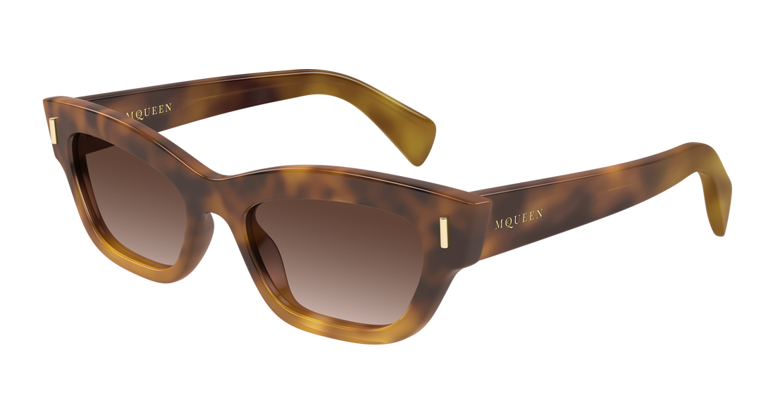 Óculos de sol alexander mcqueen am0548s 002 havana cat eye femenino tamanho 52mm - Vista principal