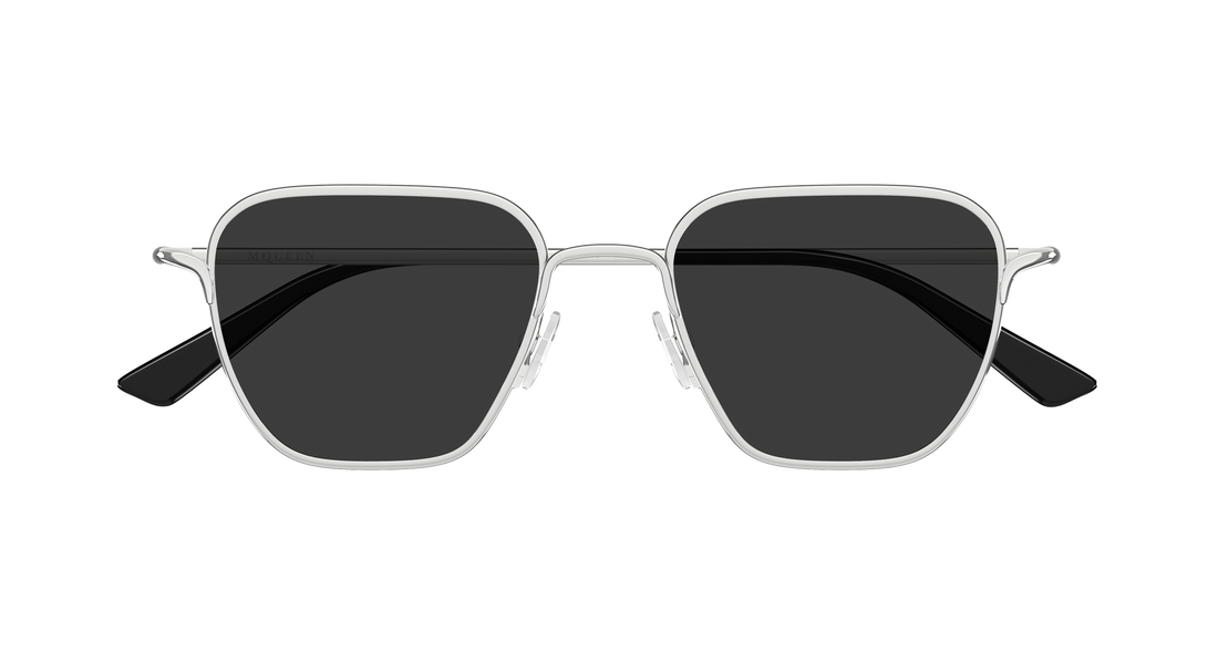 Sonnenbrillen alexander mcqueen am0561s 001 plateado rectangular / squared unisex größe 50mm - Detailansicht