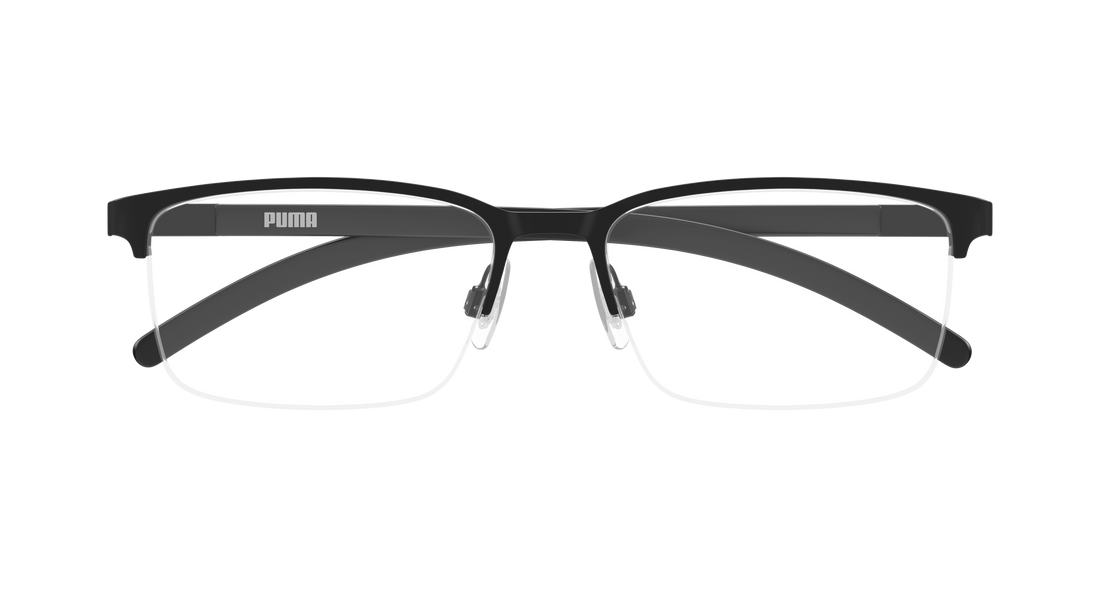 Óculos graduados puma pu0552o 001 negro rectangular / squared masculino tamanho 55mm - Vista de detalhe