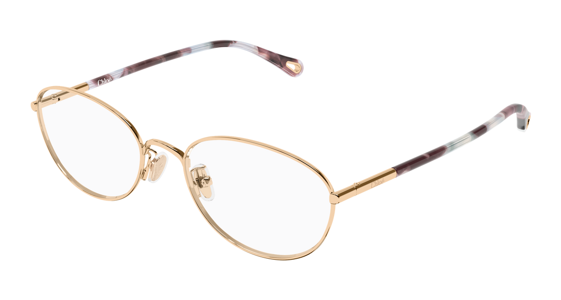 Óculos graduados chloé ch0402oa 001 dorado round/oval/panthos femenino tamanho 56mm - Vista principal
