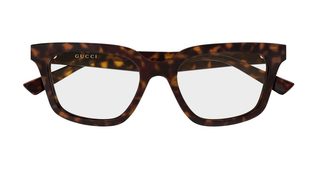 Brillen gucci gg2180o 002 havana rectangular / squared femenino größe 51mm - Detailansicht