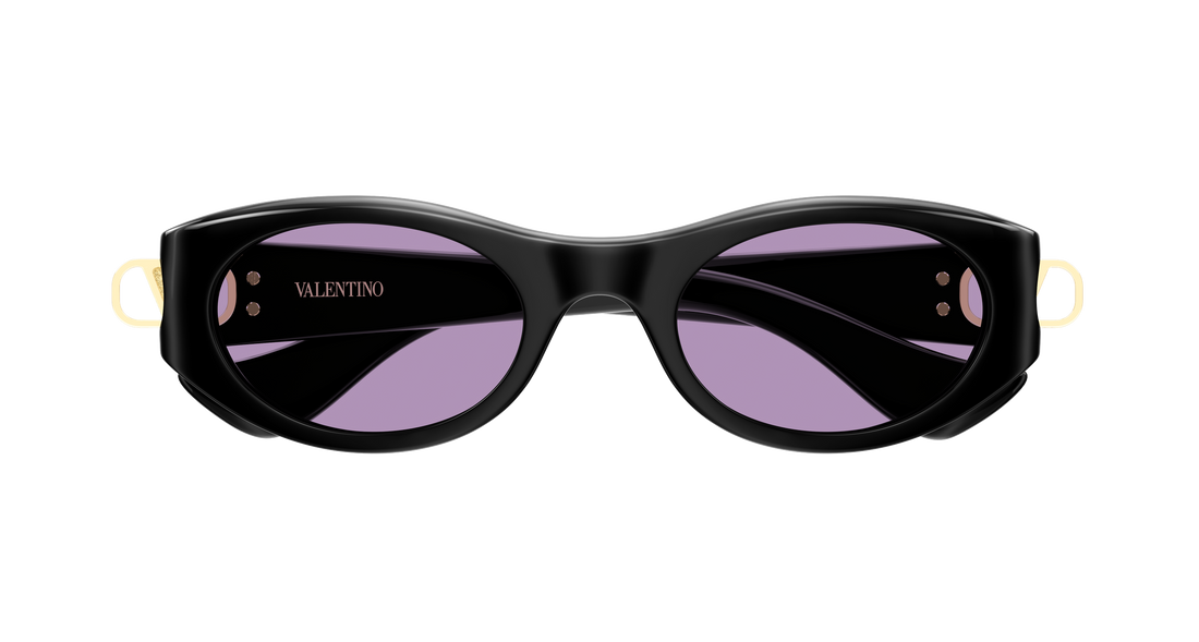 Occhiali da sole valentino vg0015s 002 negro round/oval/panthos femenino taglia 52mm - Vista dettagliata