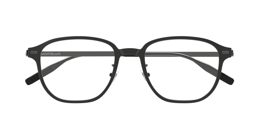 Glasögon montblanc mb0466oa 002 negro geometrical/directional masculino storlek 52mm - Detaljvy