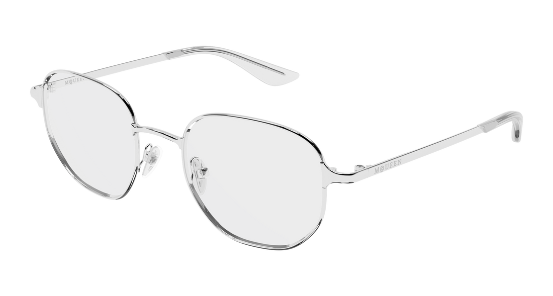 Gafas graduadas alexander mcqueen am0590o 001 plateado round/oval/panthos unisex talla 50mm - Vista principal