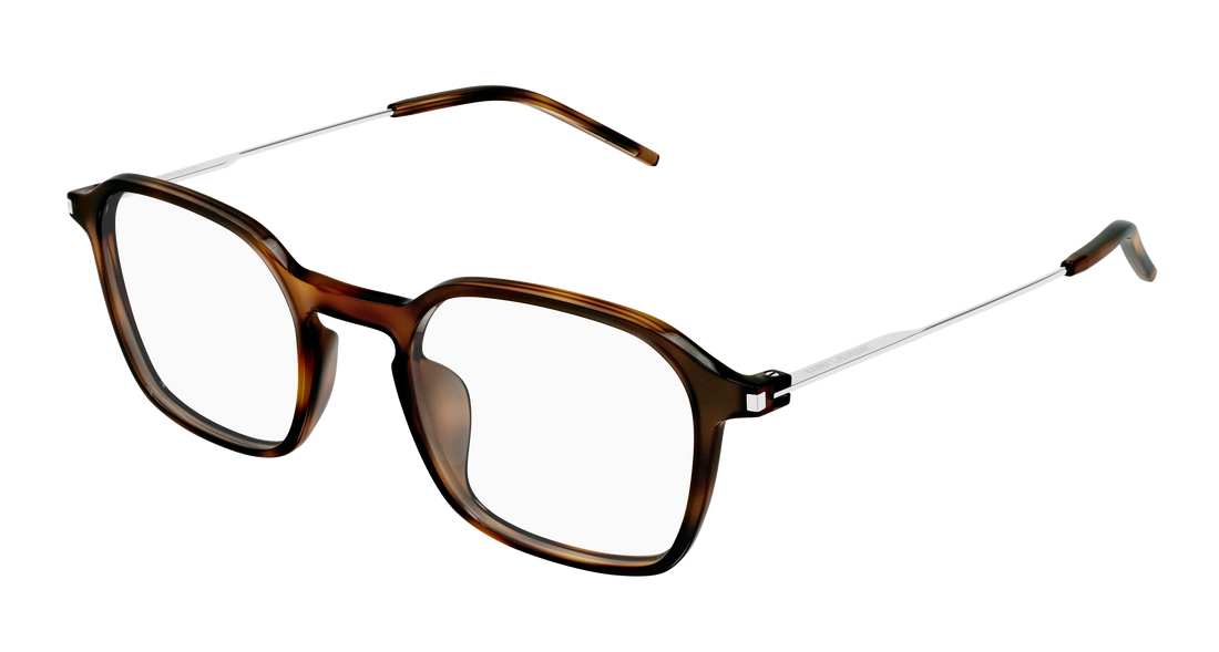 Prescription glasses saint laurent sl 954 002 havana rectangular / squared masculino size 49mm - Main view