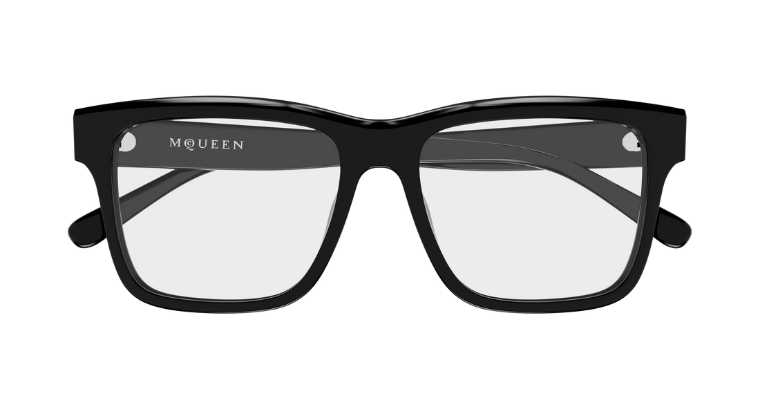 Gafas graduadas alexander mcqueen am0582o 001 negro rectangular / squared unisex talla 54mm - Vista de detalle