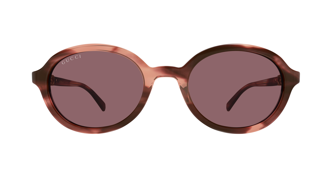 Óculos de sol gucci gg2033sa 004 havana round/oval/panthos femenino tamanho 52mm - Vista de detalhe