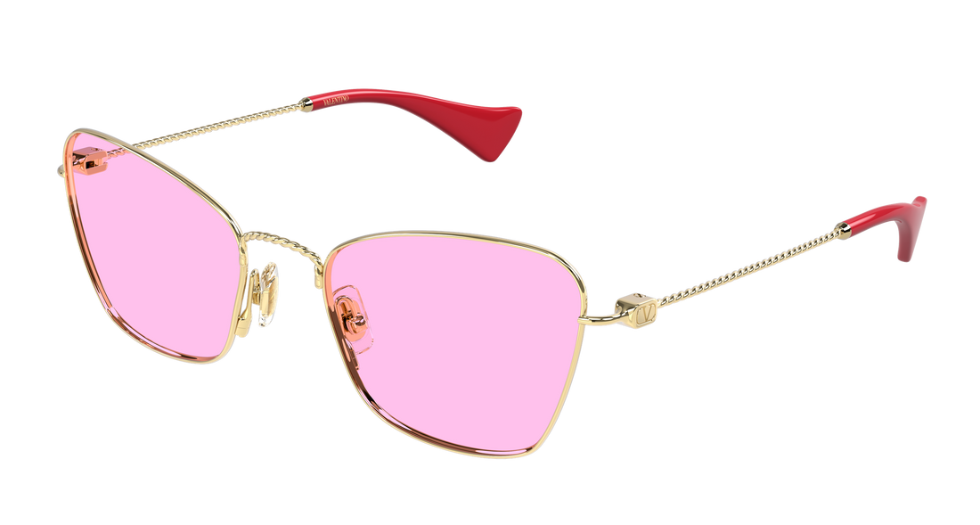 Óculos de sol valentino vg0063s 003 dorado cat eye femenino tamanho 52mm - Vista principal