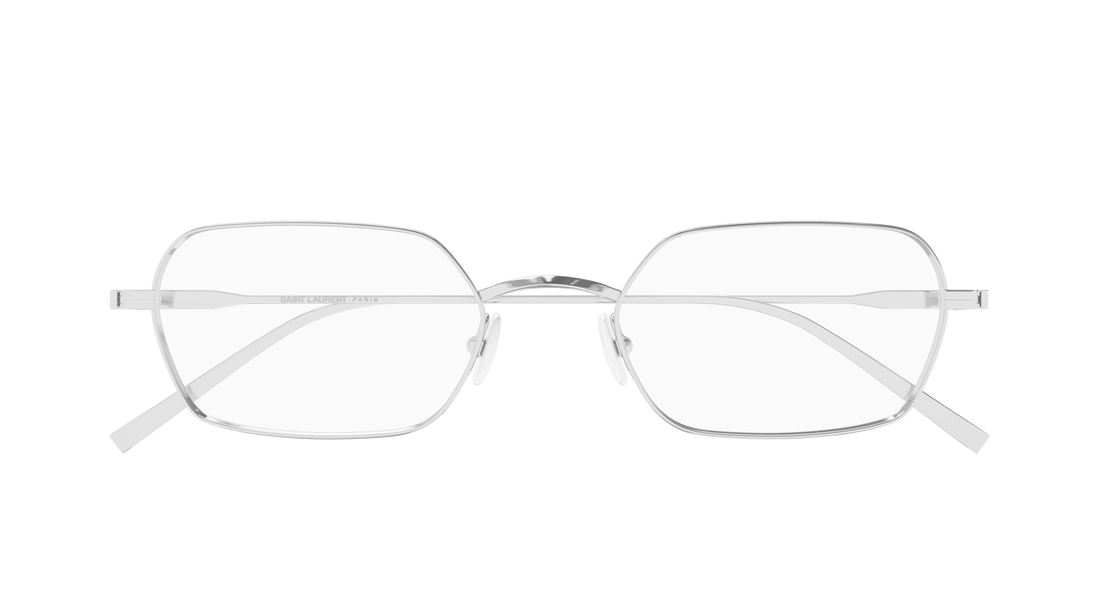 Prescription glasses saint laurent sl 952 opt 002 plateado rectangular / squared masculino size 52mm - Detailed view