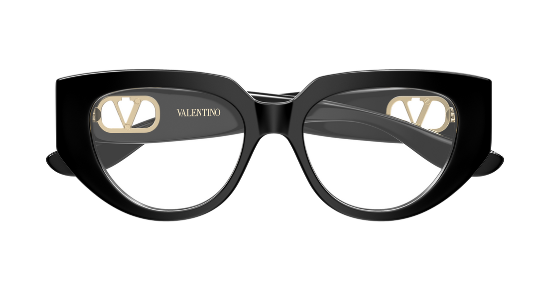 Occhiali da vista valentino vg0004o 001 negro cat eye femenino taglia 52mm - Vista dettagliata