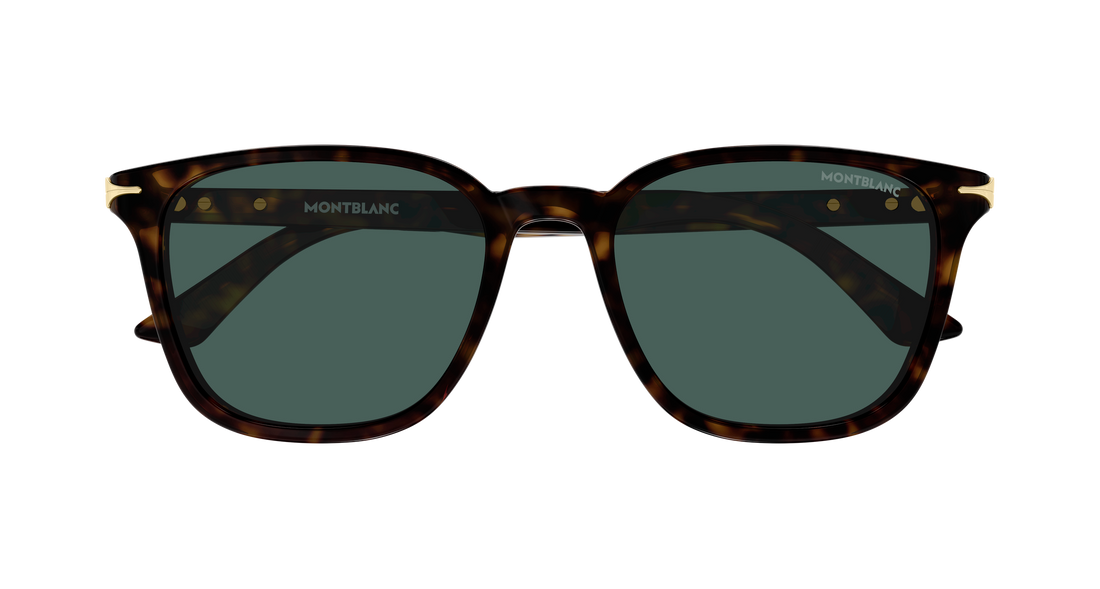 Óculos de sol montblanc mb0518sa 002 havana rectangular / squared masculino tamanho 55mm - Vista de detalhe