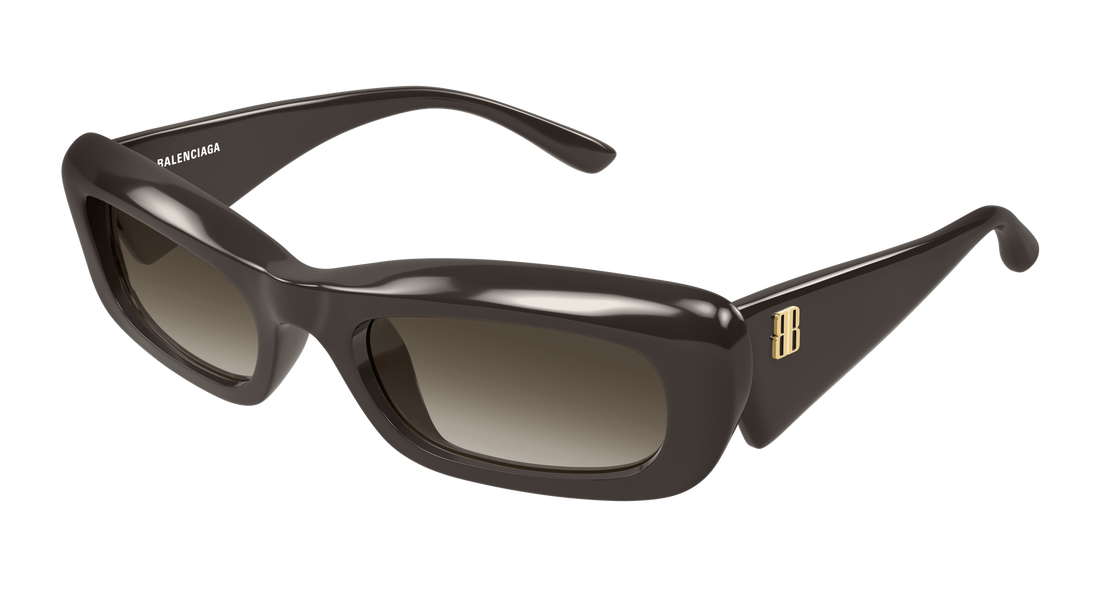 Lunettes de soleil balenciaga bb0504s 003 marron rectangular / squared femenino taille 55mm - Vue principale