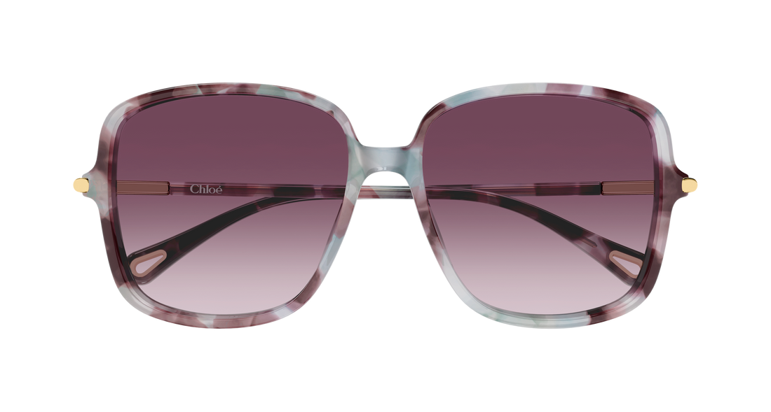 Óculos de sol chloé ch0396s 004 havana rectangular / squared femenino tamanho 57mm - Vista de detalhe