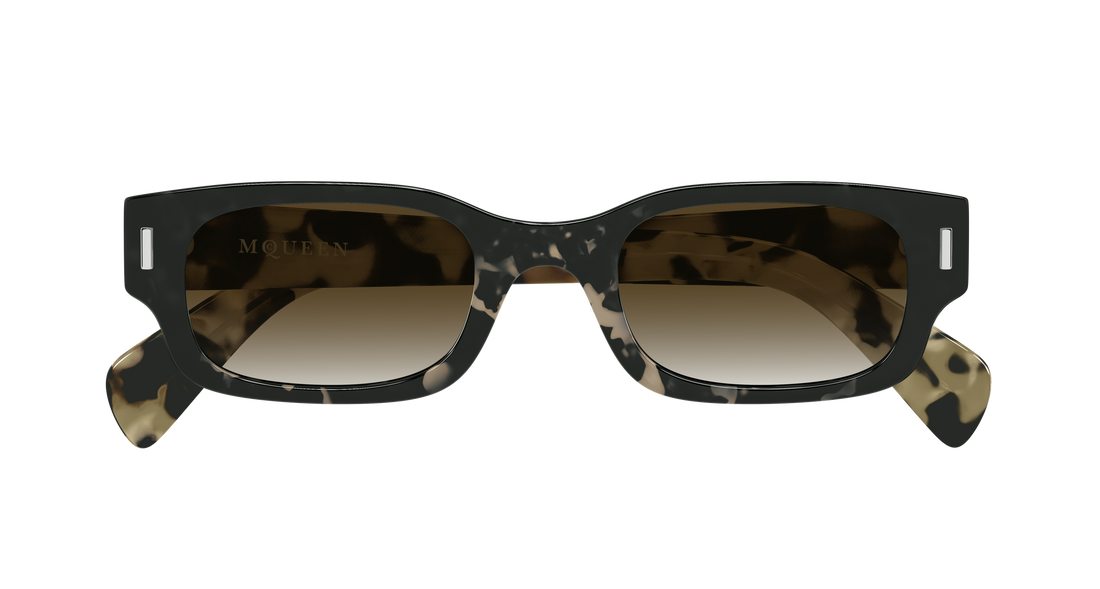 Sunglasses alexander mcqueen am0549s 002 havana round/oval/panthos unisex size 50mm - Detailed view