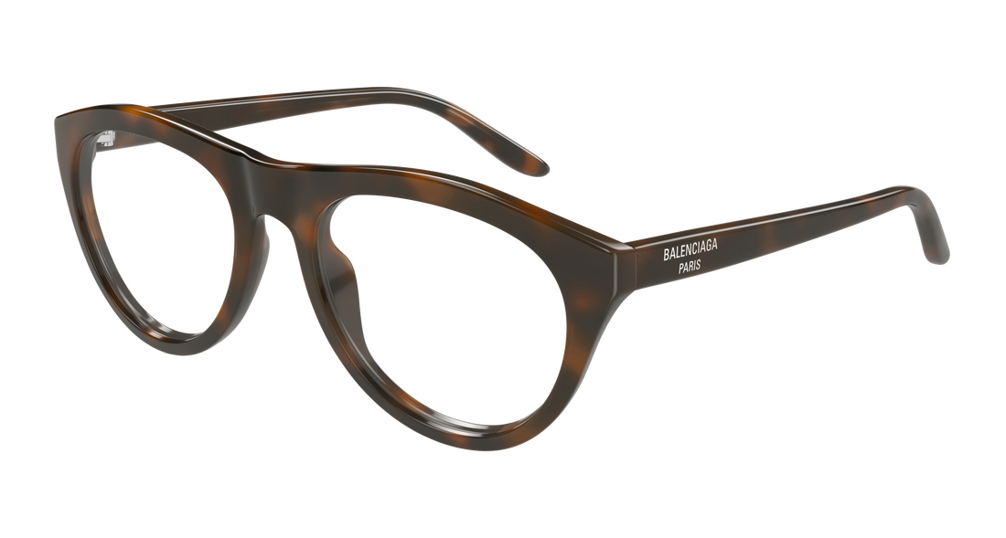 Lunettes de vue balenciaga bb0533o 002 havana pilot/navigator unisex taille 55mm - Vue principale