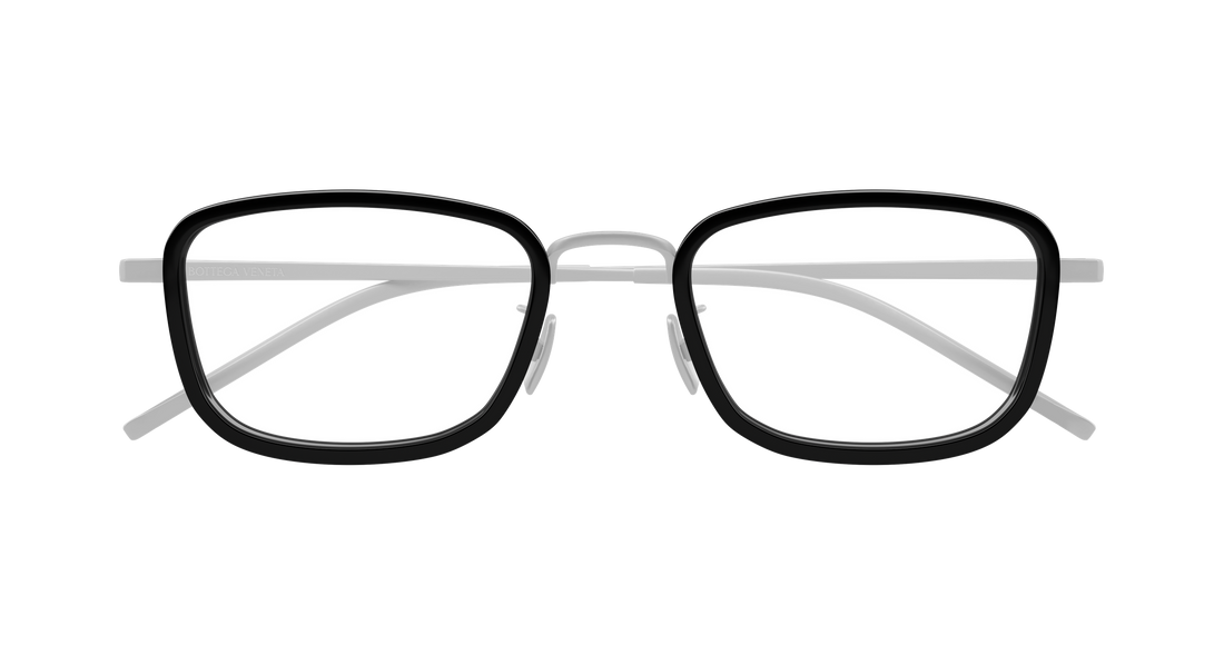 Óculos graduados bottega veneta bv1474oa 001 plateado rectangular / squared unisex tamanho 53mm - Vista de detalhe