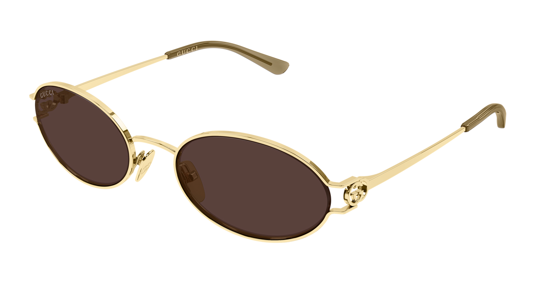 Solbriller gucci gg2233s 002 dorado round/oval/panthos femenino størrelse 55mm - Hovedvisning