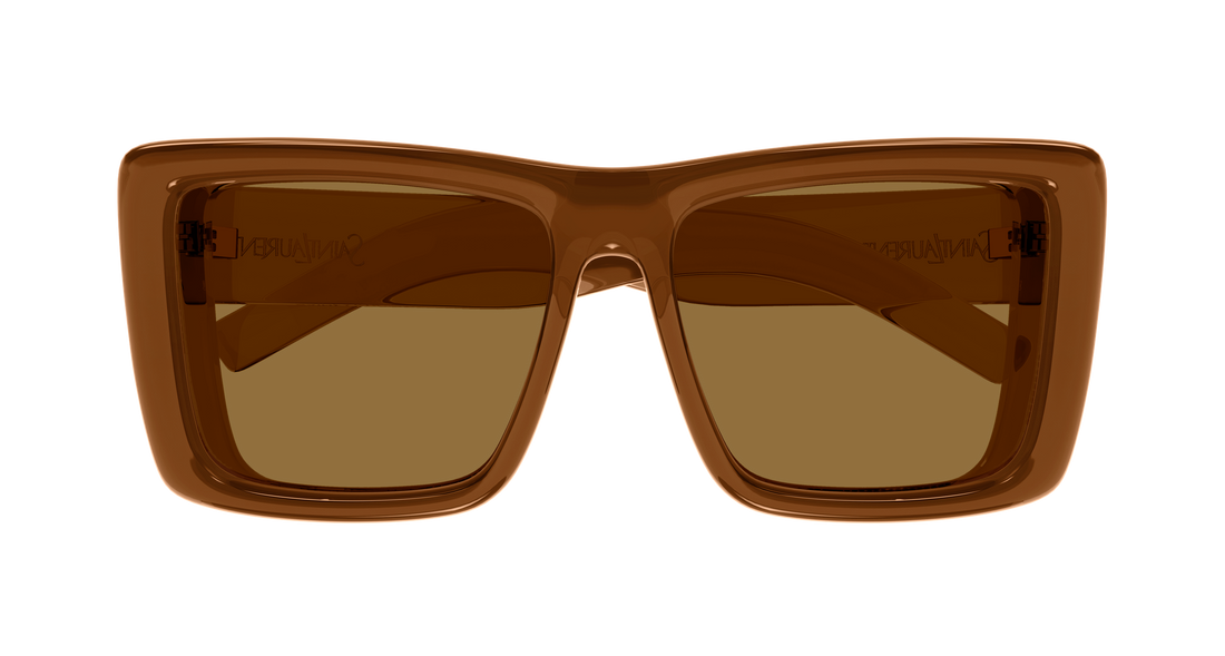 Óculos de sol saint laurent sl 900 howl 007 marron rectangular / squared femenino tamanho 61mm - Vista de detalhe