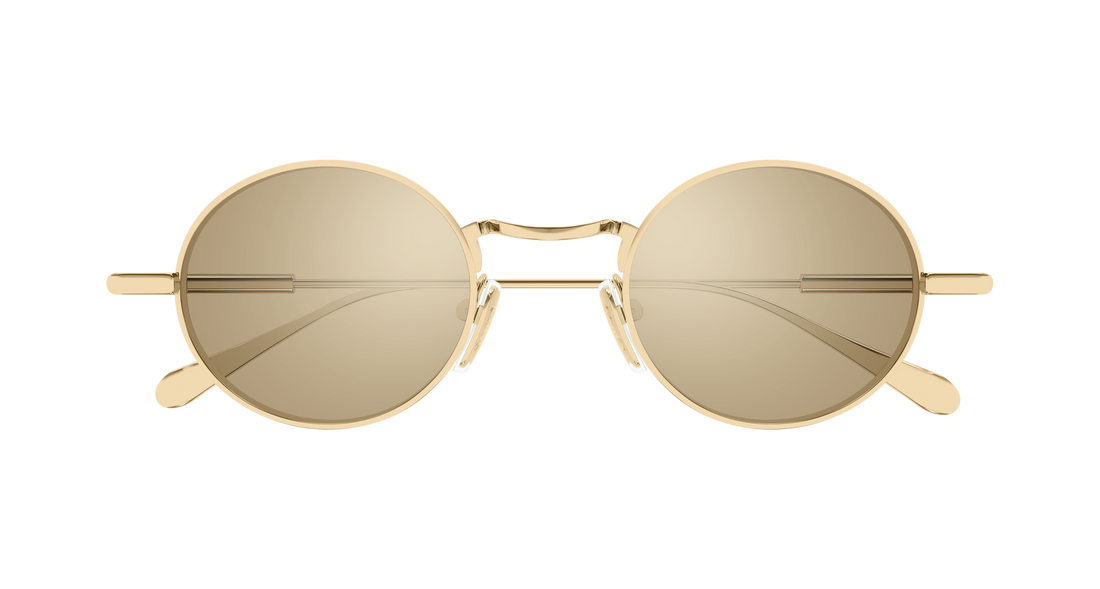 Óculos de sol chloé ch0414s 001 dorado round/oval/panthos femenino tamanho 44mm - Vista de detalhe