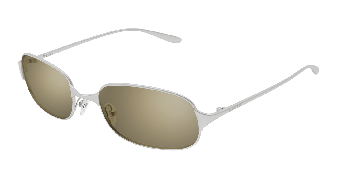 Óculos de sol alexander mcqueen am0588s 003 plateado round/oval/panthos masculino tamanho 55mm - Vista principal