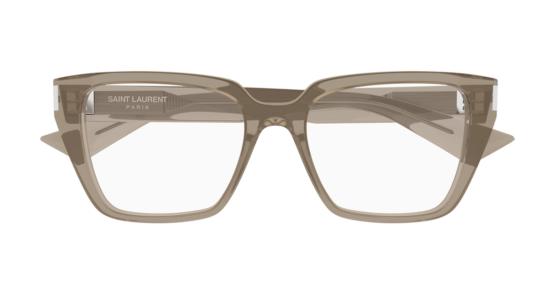Óculos graduados saint laurent sl 930 003 marron cat eye femenino tamanho 54mm - Vista de detalhe
