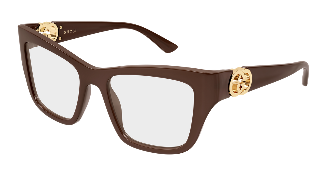 Occhiali da vista gucci gg2124o 004 marron cat eye femenino taglia 52mm - Vista principale