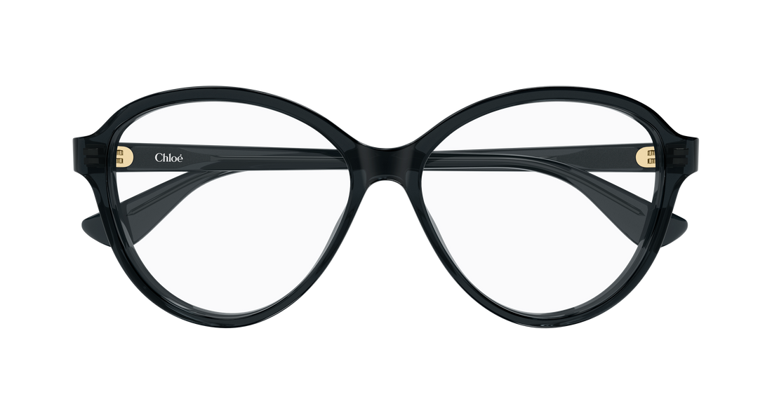 Óculos graduados chloé ch0392o 001 gris round/oval/panthos femenino tamanho 57mm - Vista de detalhe
