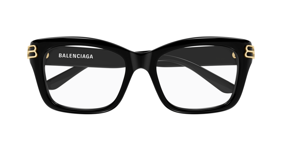 Occhiali da vista balenciaga bb0472o 001 negro rectangular / squared femenino taglia 54mm - Vista dettagliata