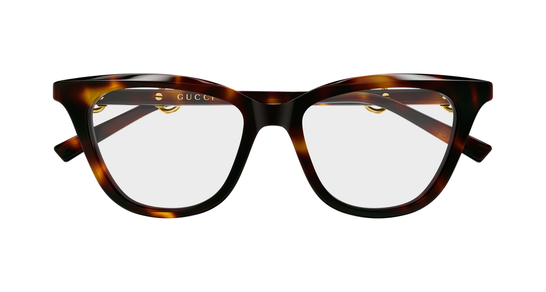 Óculos graduados gucci gg2218o 006 havana cat eye femenino tamanho 52mm - Vista de detalhe