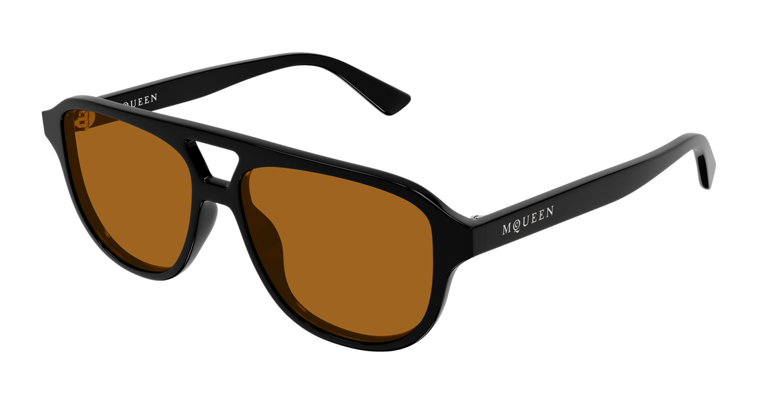 Occhiali da sole alexander mcqueen am0573s 003 negro pilot/navigator unisex taglia 54mm - Vista principale