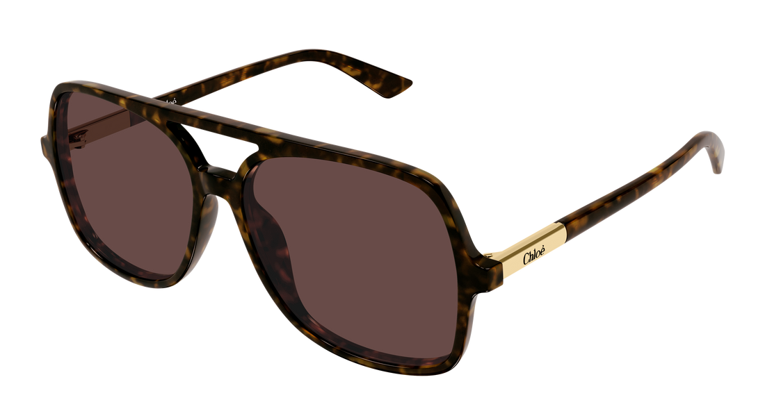 Lunettes de soleil chloé ch0364s 002 havana pilot/navigator femenino taille 57mm - Vue principale