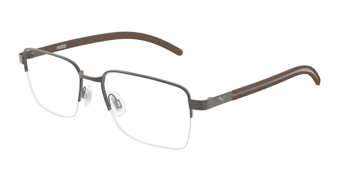Lunettes de vue puma pu0551o 003 plateado rectangular / squared masculino taille 55mm - Vue principale