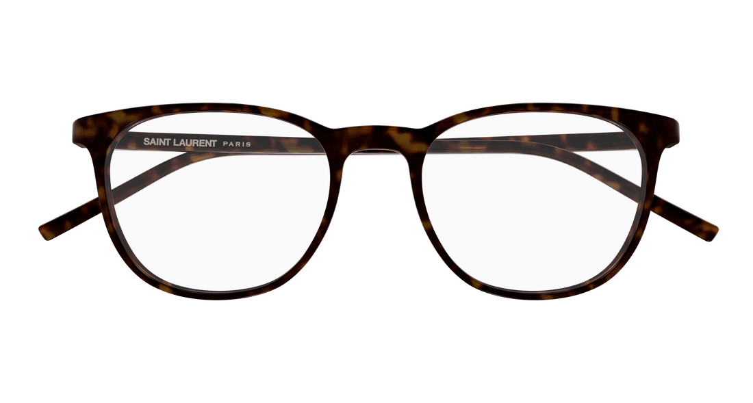 Lunettes de vue saint laurent sl 884 002 havana round/oval/panthos unisex taille 51mm - Vue détaillée