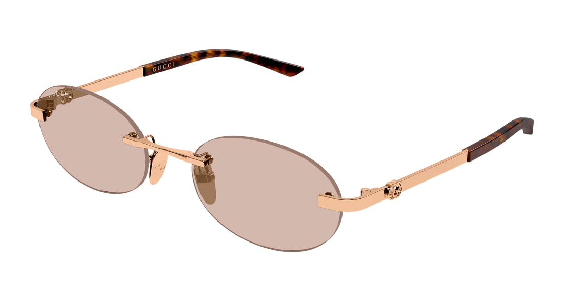 Lunettes de soleil gucci gg2214s 005 dorado round/oval/panthos femenino taille 55mm - Vue principale