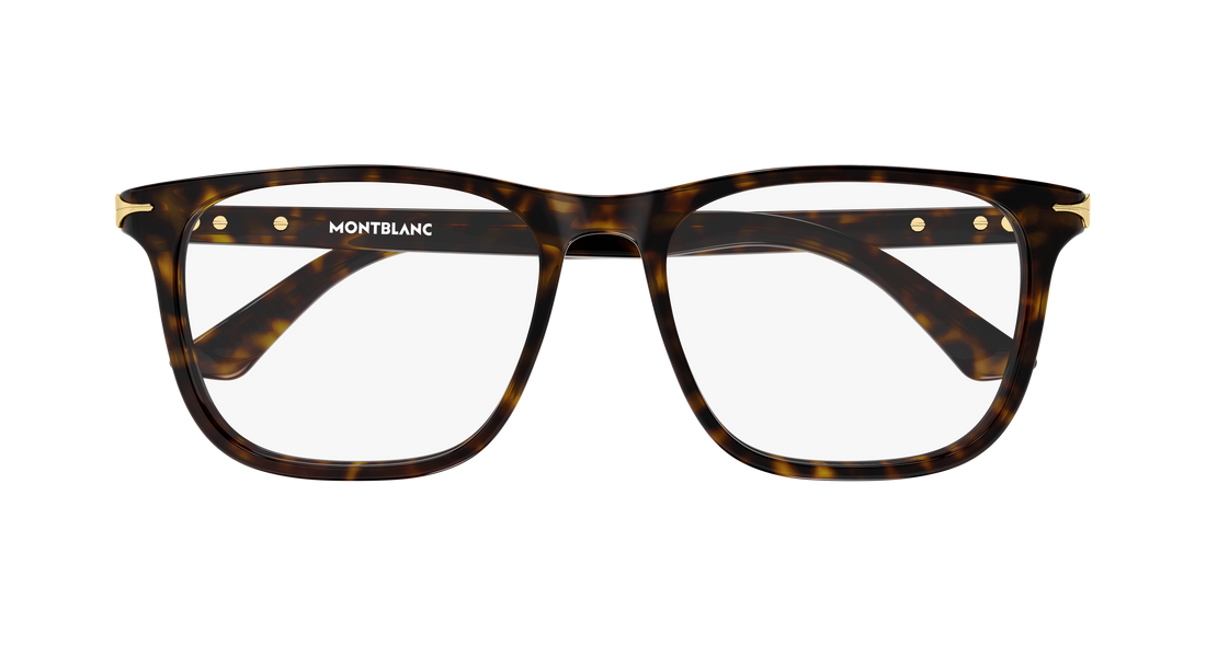 Óculos graduados montblanc mb0520ol 002 havana rectangular / squared masculino tamanho 56mm - Vista de detalhe