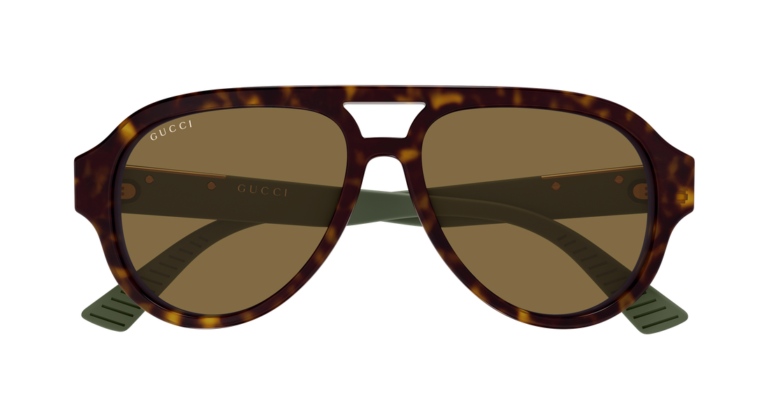 Lunettes de soleil gucci gg2088s 004 havana pilot/navigator masculino taille 55mm - Vue détaillée