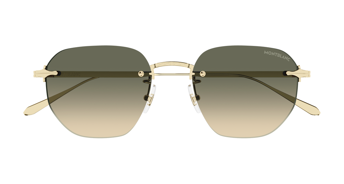 Solglasögon montblanc mb0405s 006 dorado round/oval/panthos masculino storlek 51mm - Detaljvy