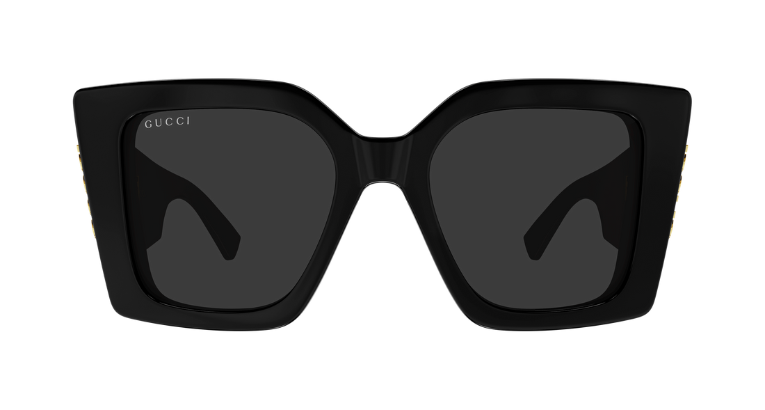 Óculos de sol gucci gg2039s 001 negro butterfly femenino tamanho 51mm - Vista de detalhe
