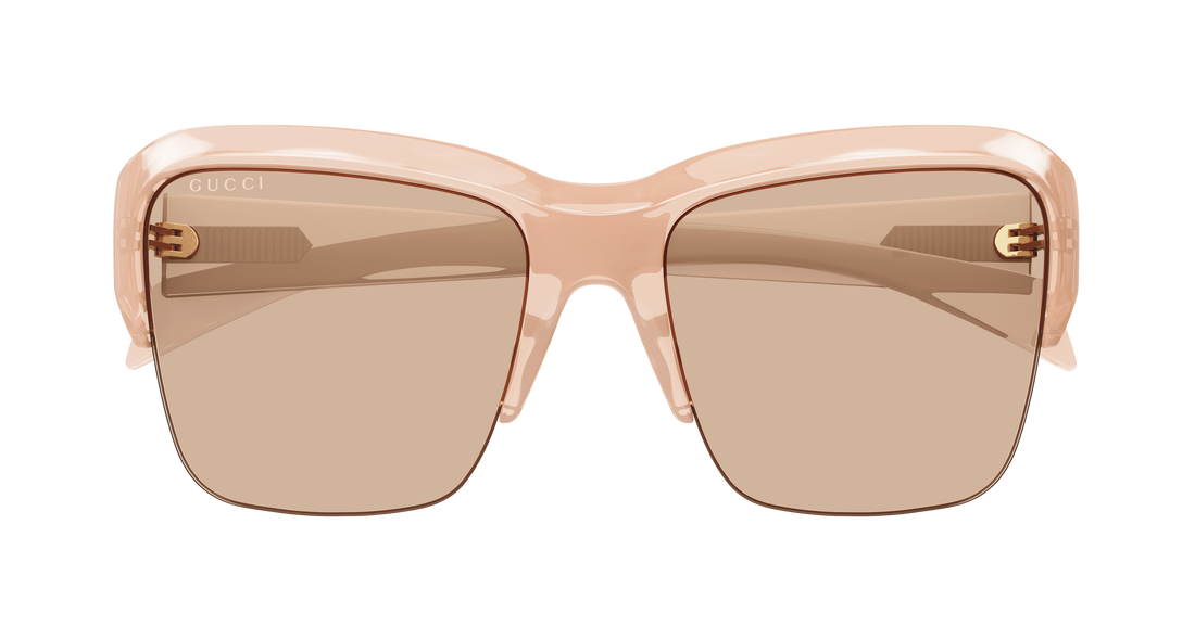 Lunettes de soleil gucci gg2024s 003 beige pilot/navigator femenino taille 57mm - Vue détaillée
