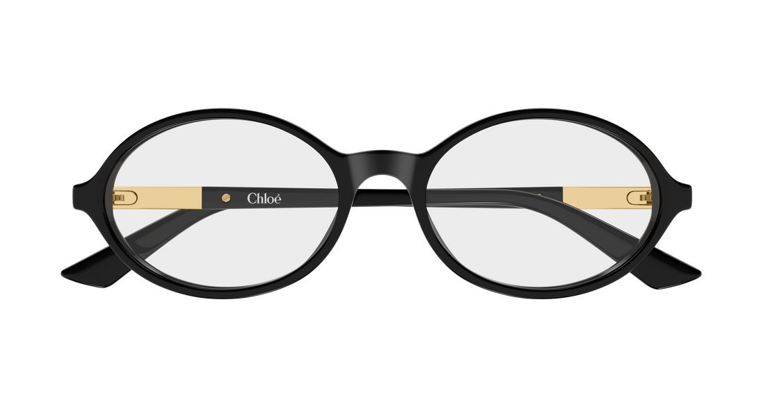 Lunettes de vue chloé ch0367o 001 negro round/oval/panthos femenino taille 54mm - Vue détaillée