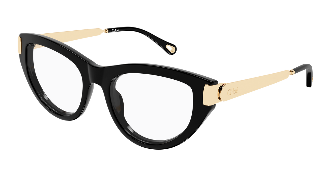 Brillen chloé ch0352o 001 negro cat eye femenino größe 53mm - Hauptansicht