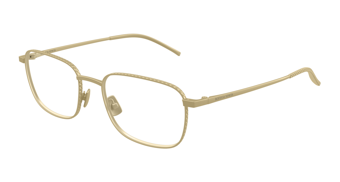 Óculos graduados bottega veneta bv1472o 006 bronce rectangular / squared masculino tamanho 56mm - Vista principal