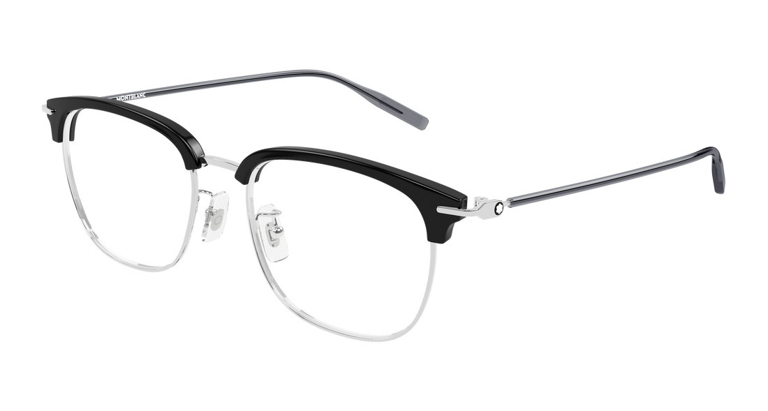 Prescription glasses montblanc mb0492oa 001 plateado rectangular / squared masculino size 55mm - Main view