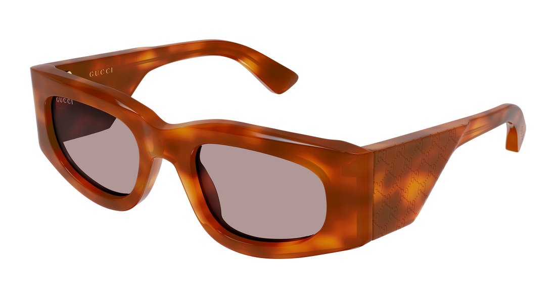 Lunettes de soleil gucci gg1664s 006 havana rectangular / squared femenino taille 51mm - Vue principale