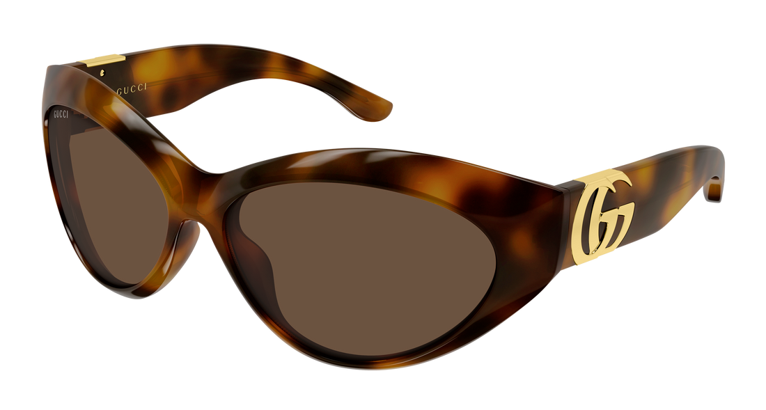 Solglasögon gucci gg2269s 002 havana cat eye femenino storlek 64mm - Huvudvy