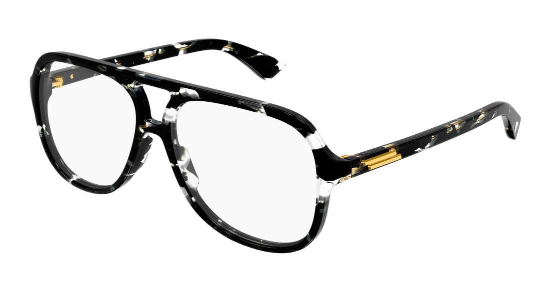 Óculos graduados bottega veneta bv1417o 006 negro pilot/navigator unisex tamanho 56mm - Vista principal